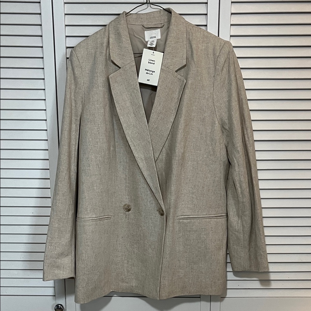 H&M Beige Blazer Oversized
